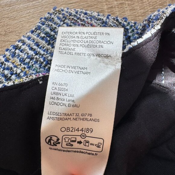 New Anthropologie The Colette Cropped Wide Leg Pants Maeve Tweed Blue Pattern 27 - Picture 7 of 11